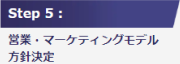 Step5:営業・マーケティングモデル方針決定