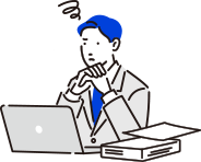 イラスト：悩んでいる男の人